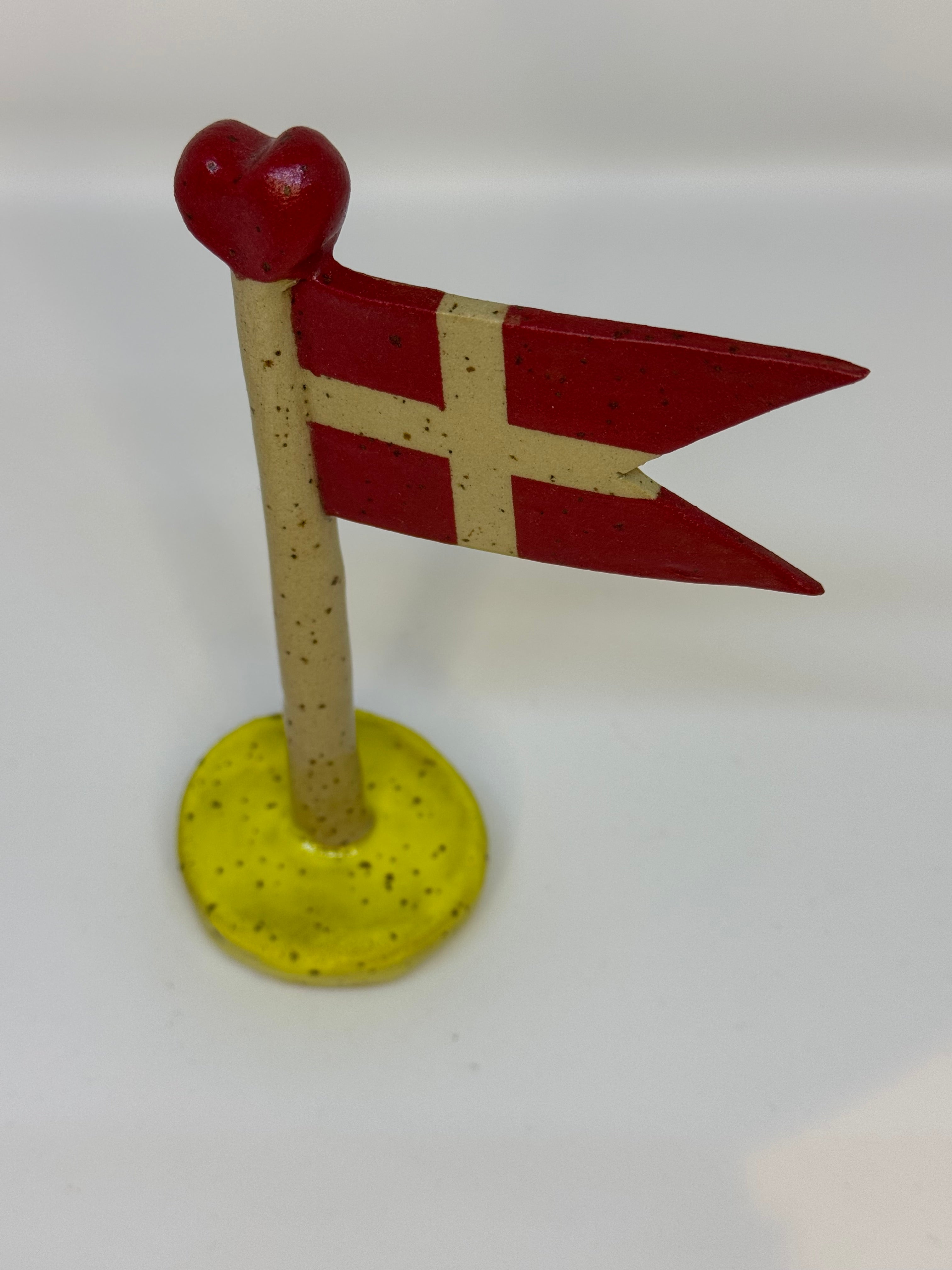 Flag - gul fod 14cm