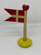 Flag - gul fod 14cm