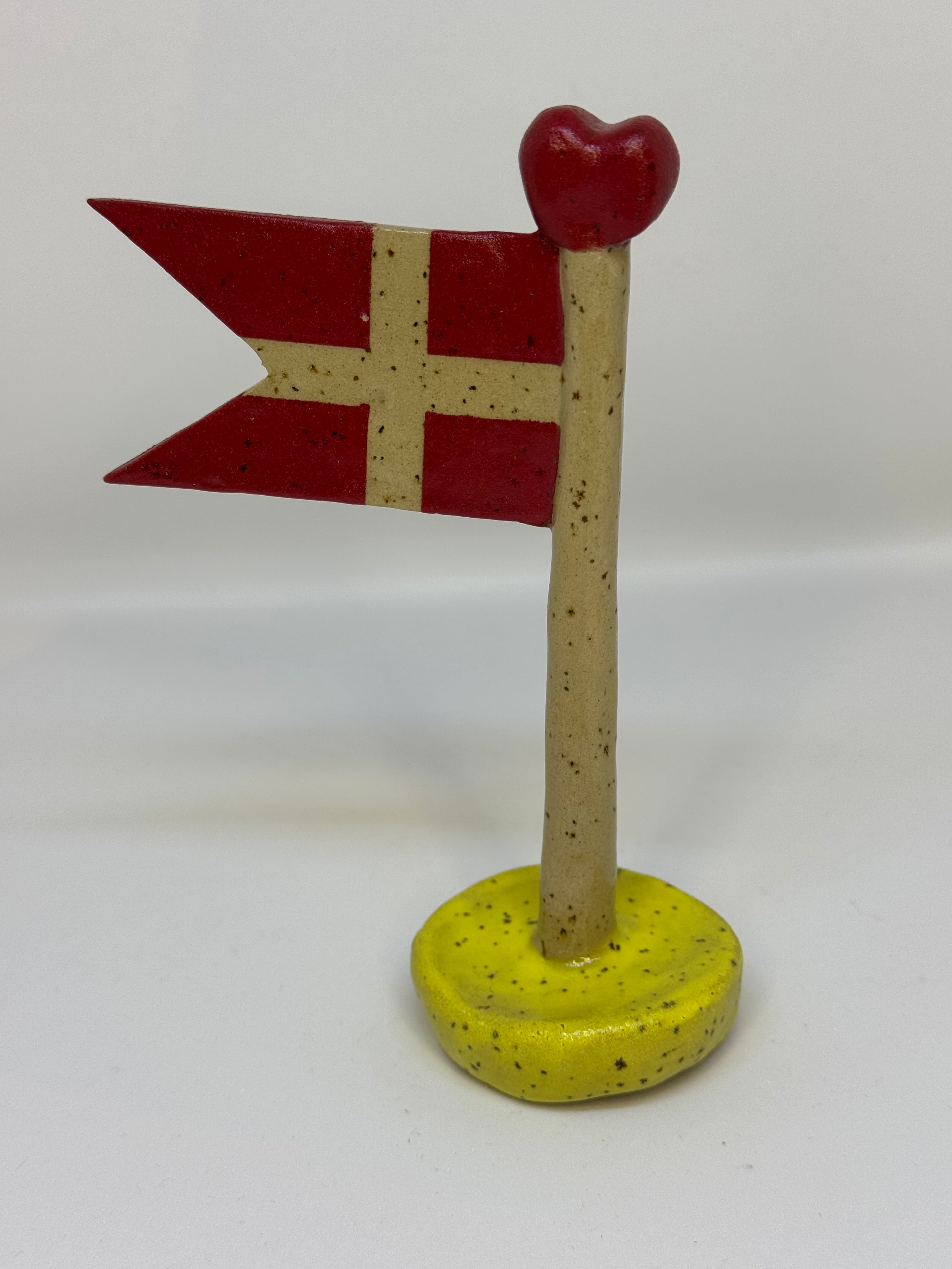 Flag - gul fod 14cm