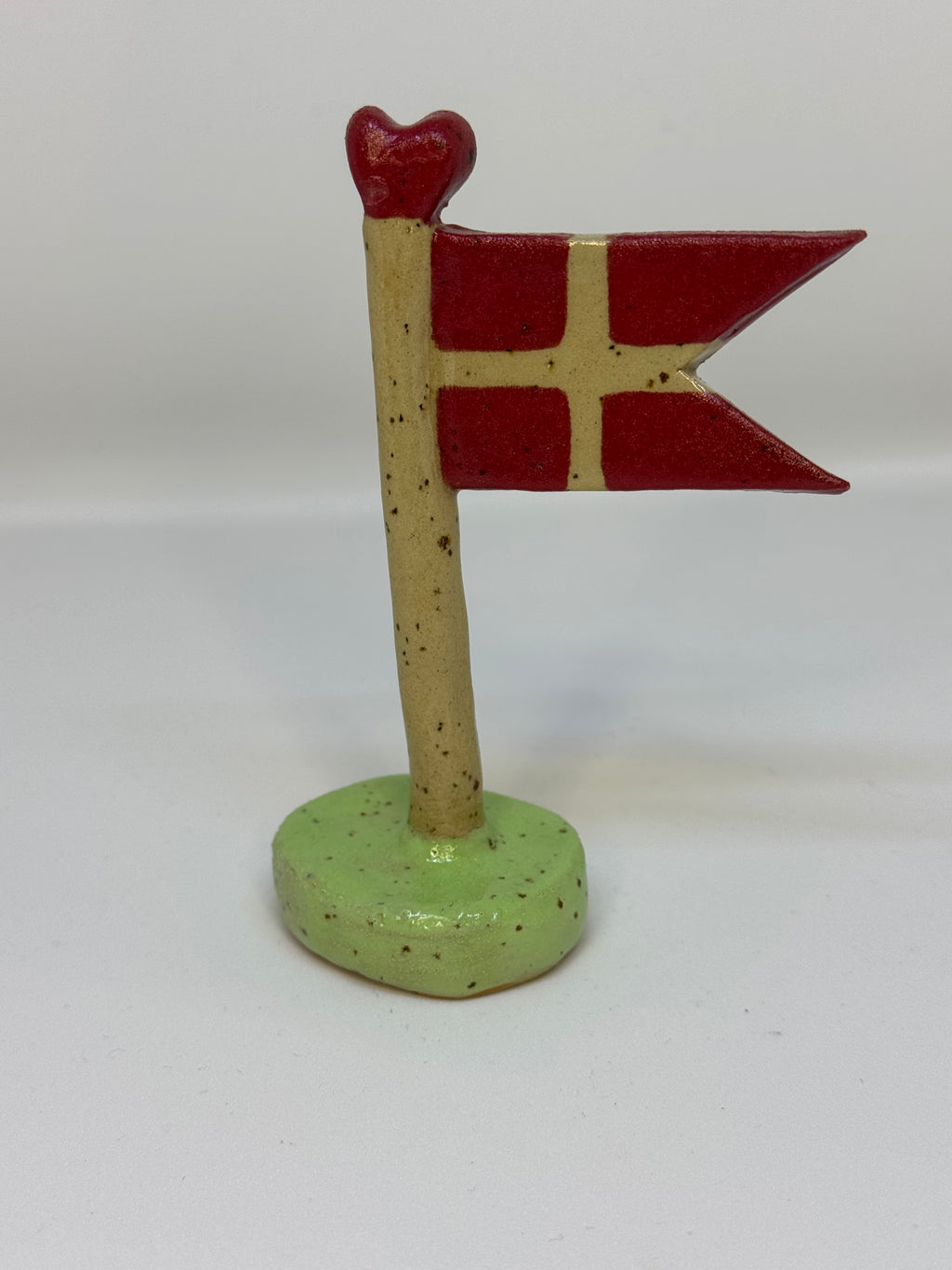 Flag - lysegrøn fod 10cm