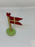 Flag - lysegrøn fod 10cm
